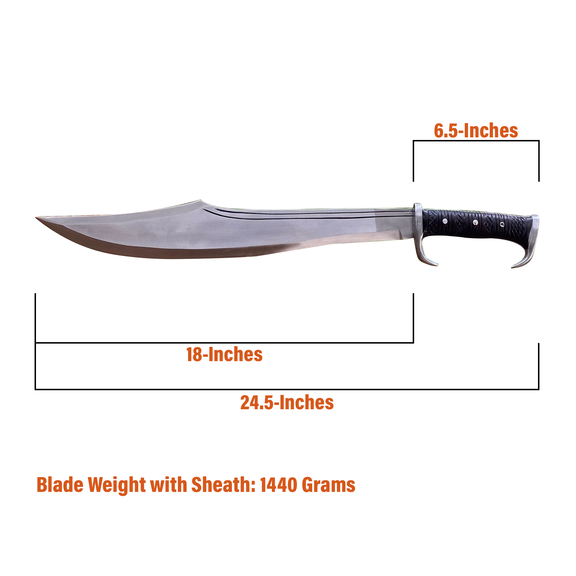 18 Inch Hand forged Machete - Survival Tool - Decorative Collectible