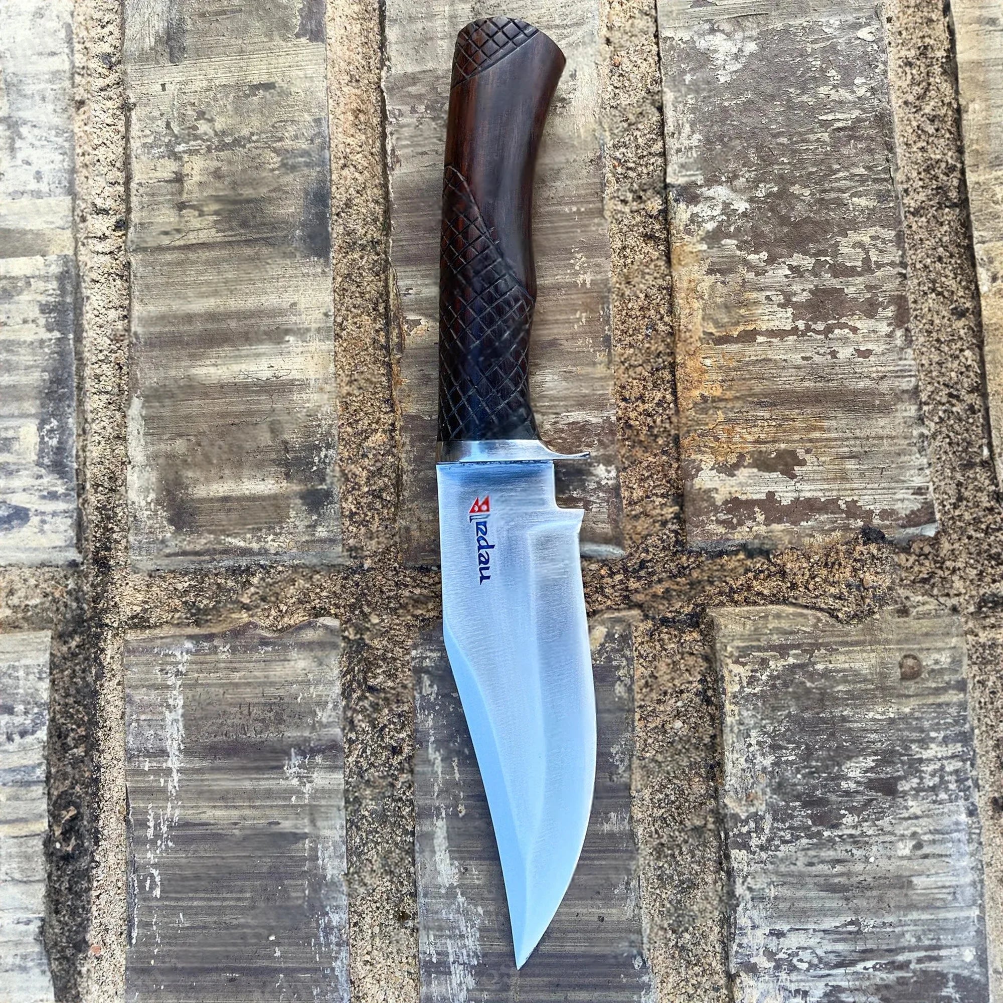 Handmade Pocketknife with Sheath, Small Bowie Knife Sharp