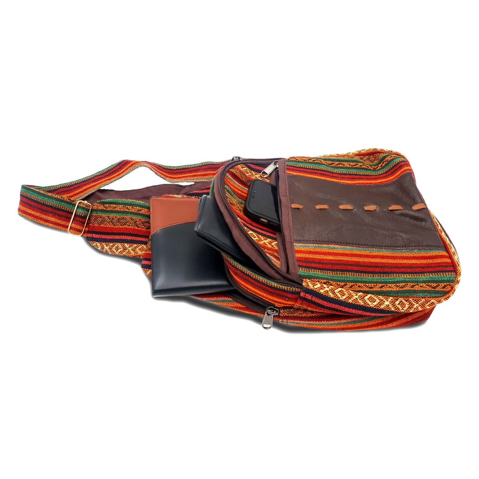 FWOSI  Handmade Casual Organic Cotton Crossbody Bag