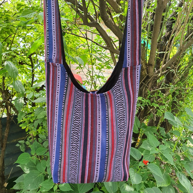 Art Print Cotton Shoulder Bag - FWOSI
