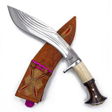 Genuine Gurkha Khukuri | 13 Inches 5 Chira Survival Kukri Knife - Camping Hunting Leather Knife | Farmer Using Blade - FWOSI