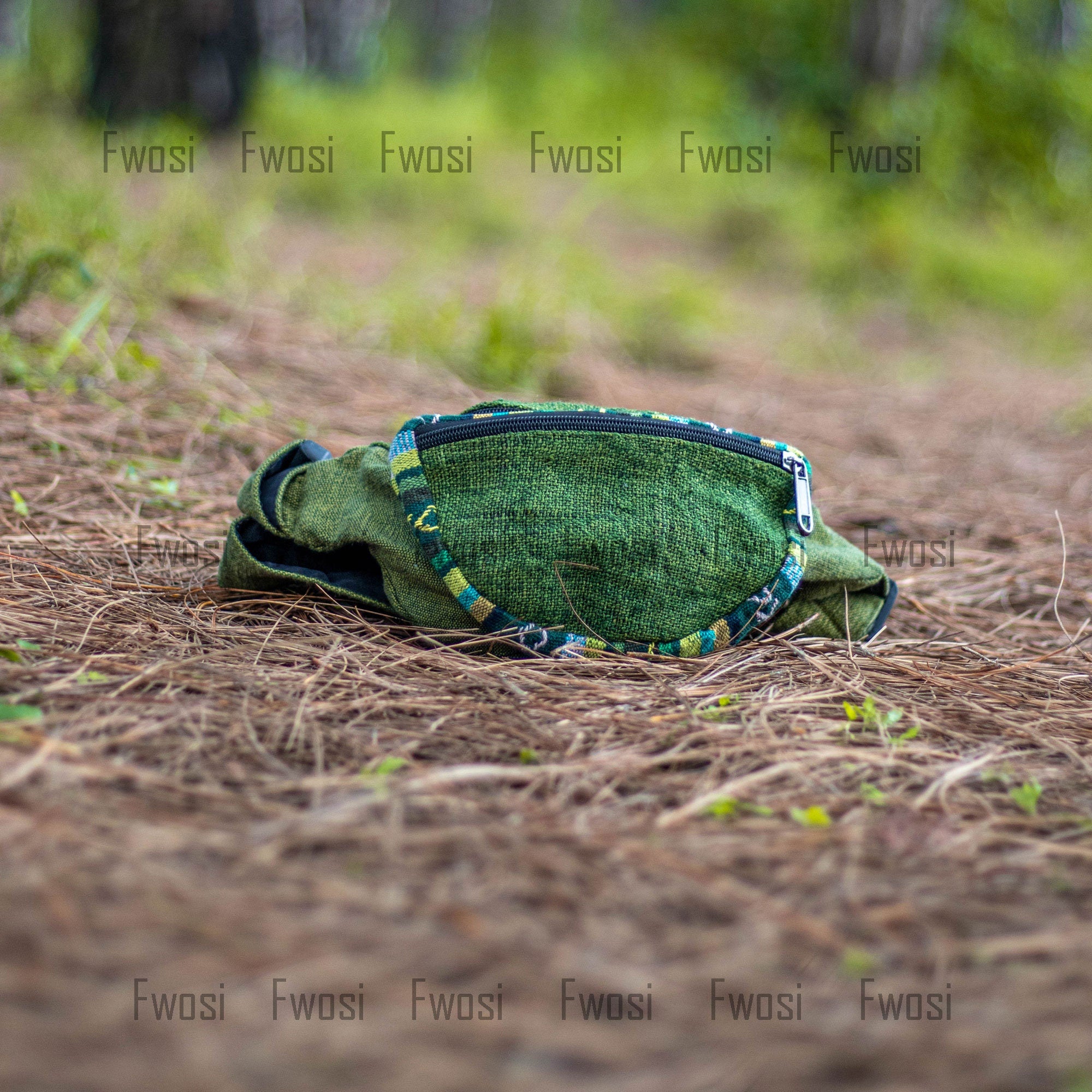Green Hemp Fanny Pack