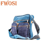 Blue Hemp Shoulder Crossbody Bag -FWOSI