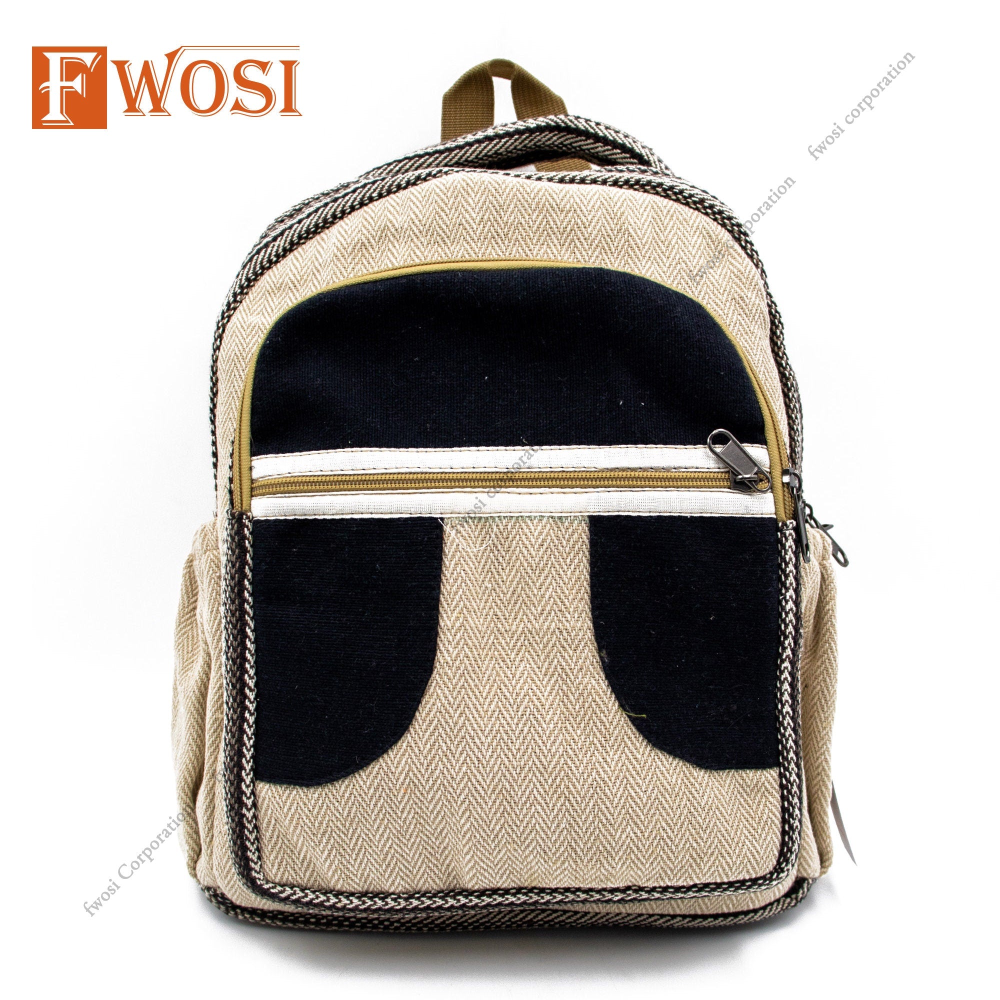 Lightweight Hemp Backpack Everyday Bag -FWOSI