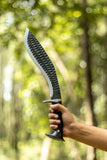 Custom Hand made Gurkha Knife | 11 Inches Katley Blade Black Knife - Leather Knife Sheath Hunting Camping Outdoor Kukri Knife - FWOSI