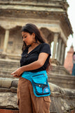 Blue Cotton Fanny Pack -FWOSI