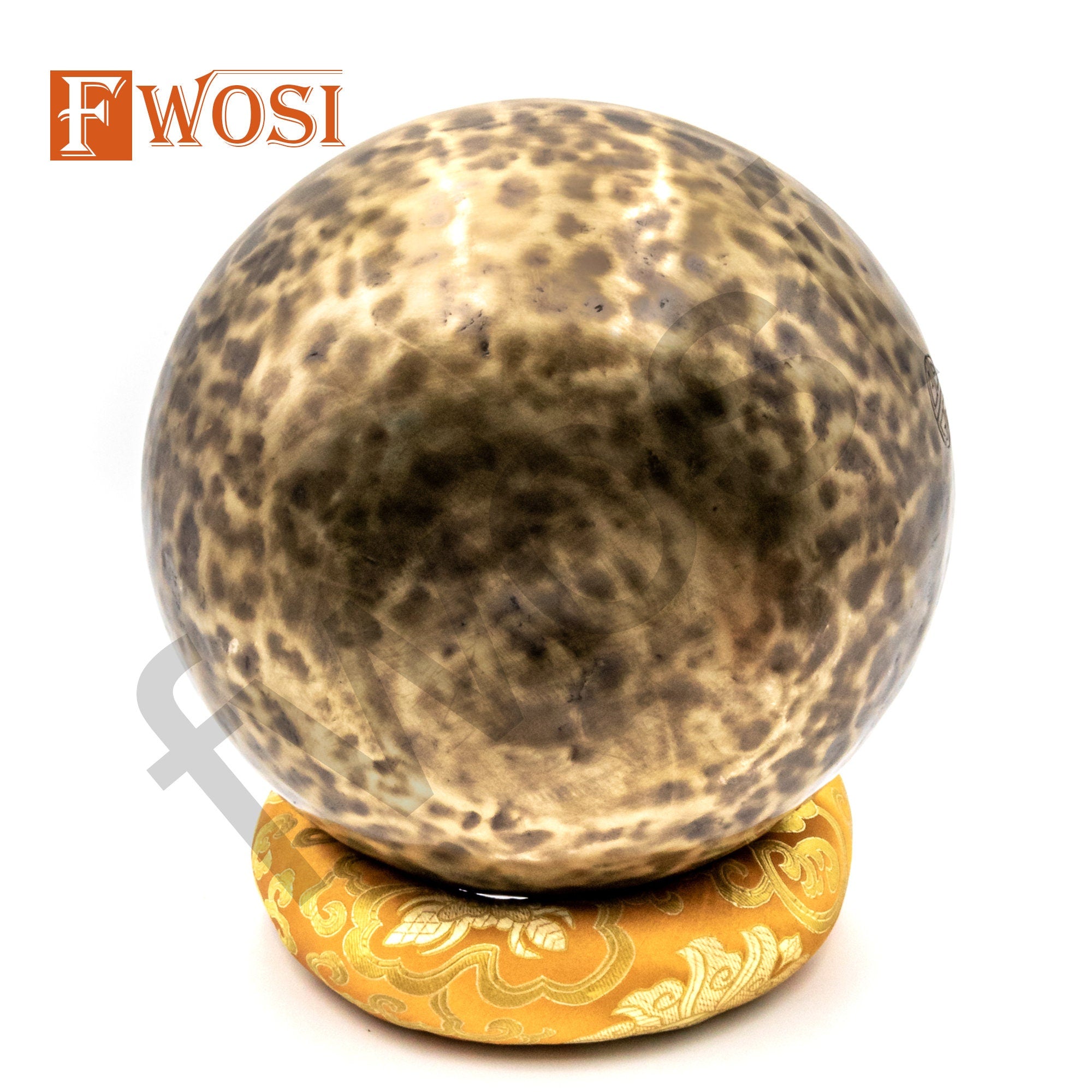 10 Inch Full Moon Tibetan Antique Meditation Ring Healing Bowl