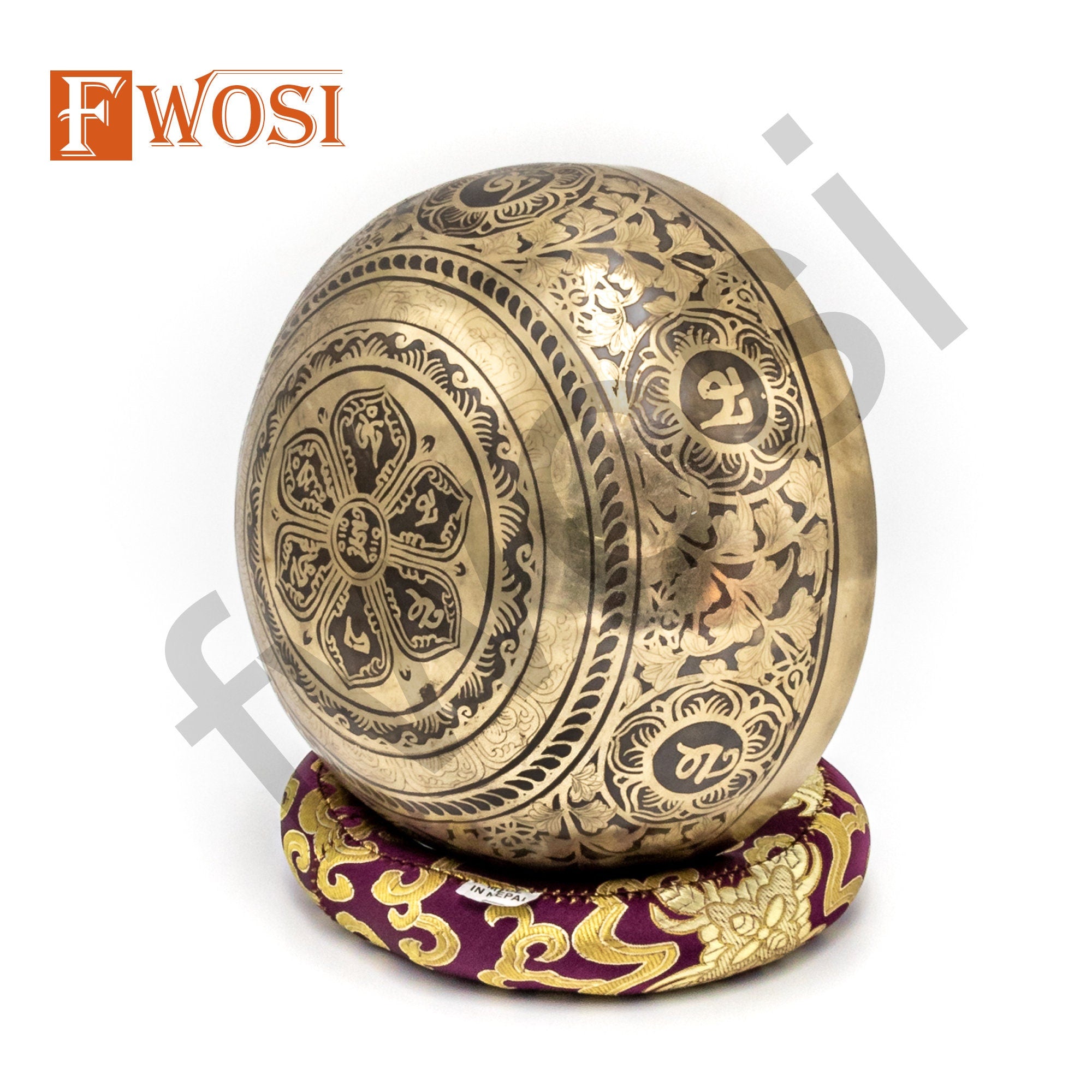 10 Inch Buddha Art Tibetan Singing Bowl Set