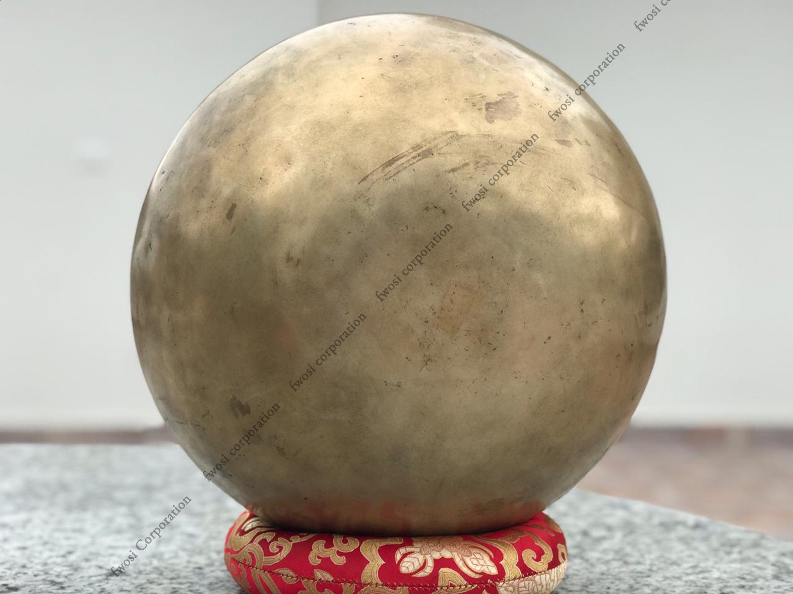 12 Inch Antique Tibetan Singing Bowl with Mallet | Meditation Bowl | Chakra Bowl | Yoga Singing Bowl | Mental Health Gift | Self-Care Gift - FWOSI
