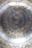 10 Inch Full Moon Yogi Carving Tibetan Antique Singing Bowl