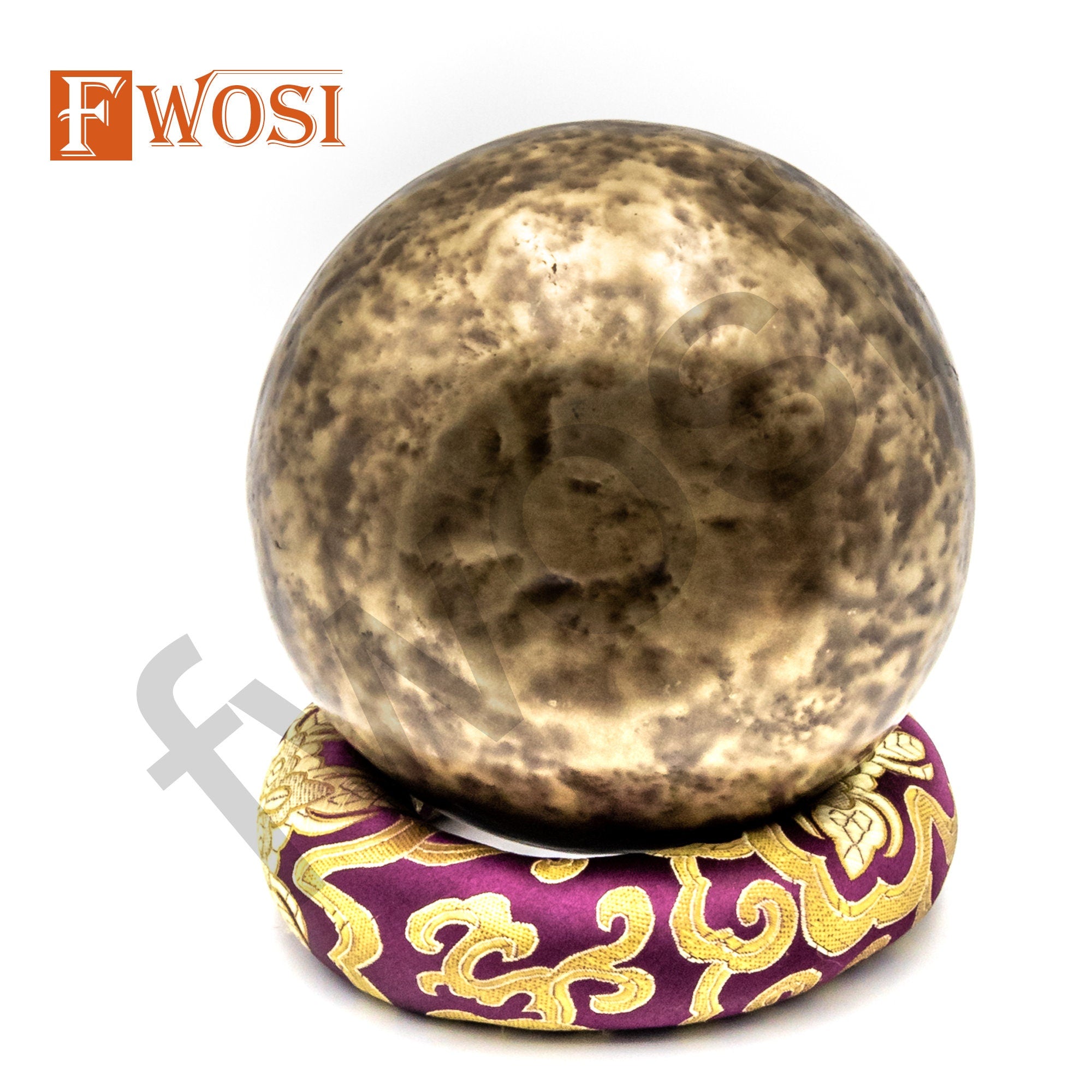 8.5 Inch Full Moon Tibetan Singing Bowl Set | Antique Meditation Ring Sound Bowl for Yoga Chakra Healing