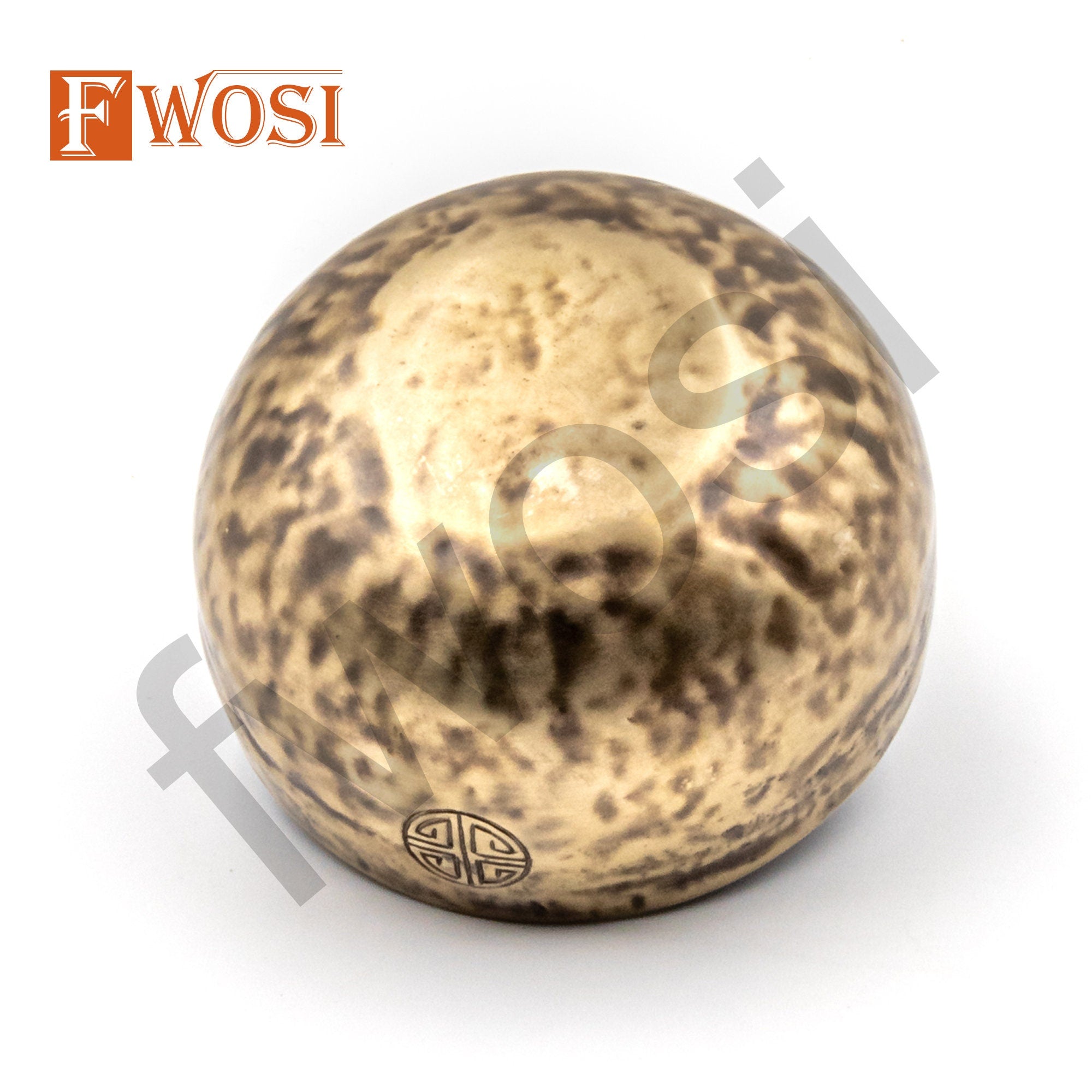 10 Inch Full Moon Tibetan Antique Meditation Ring Healing Bowl