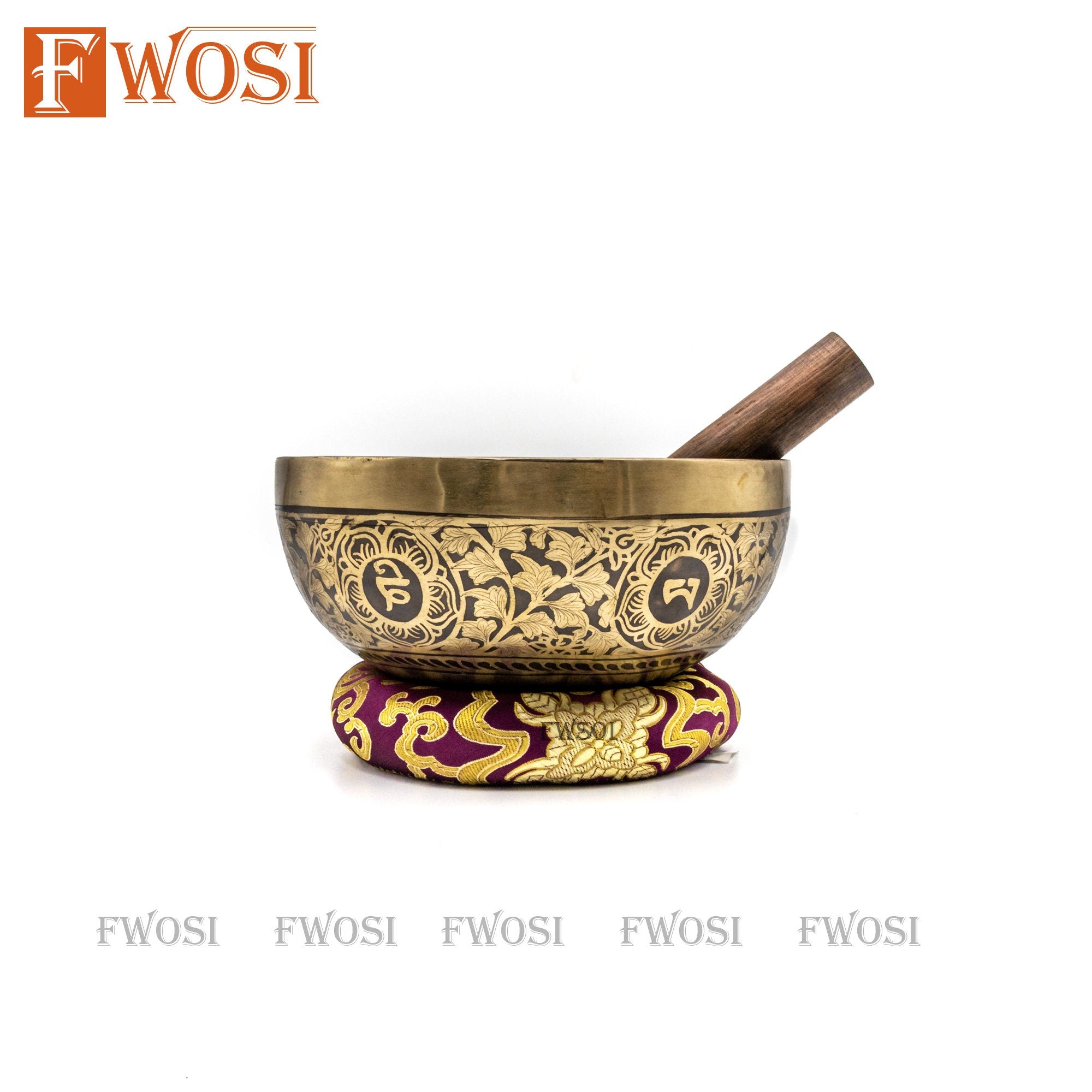 10 Inch Buddha Art Tibetan Singing Bowl Set