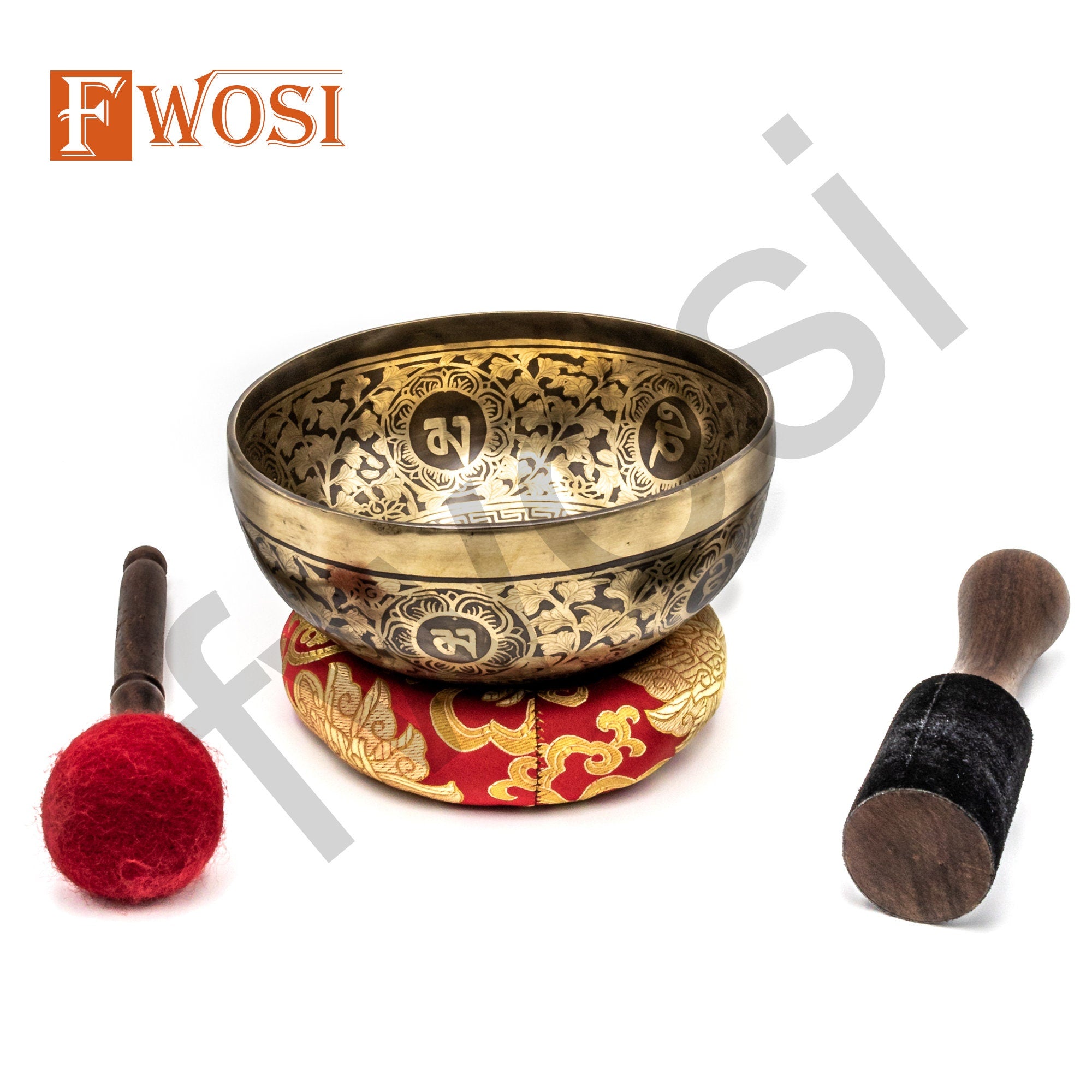 10 Inch Buddha Art Tibetan Singing Bowl Set