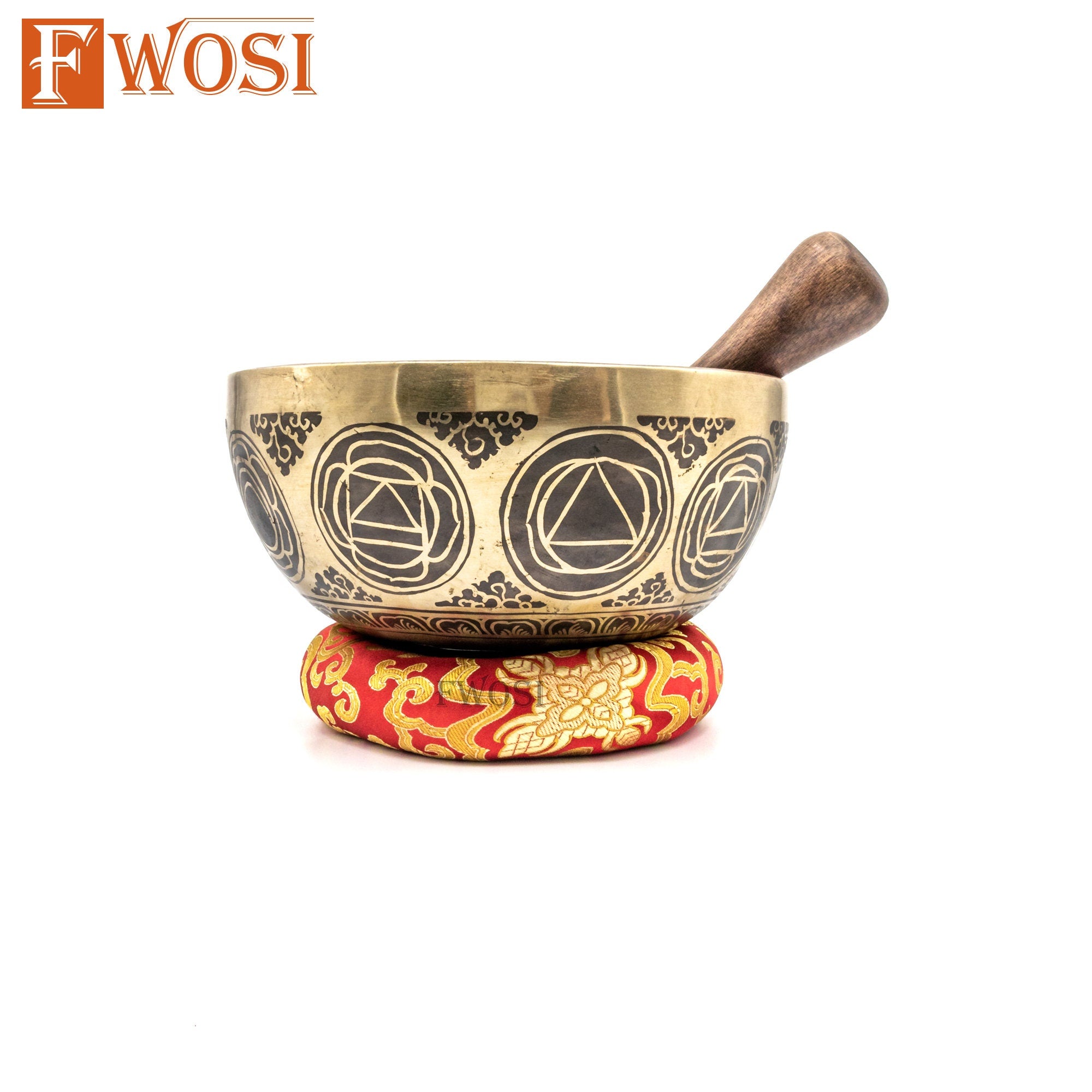 10 Inch Ganesh Carving Tibetan Singing Bowl Mallet