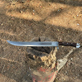 19 Inch Hand forged Sword, Machete Survival Tool, Truck Leaf Spring, Full Tang Knife, Balance water tempered, Sharpen,  Ready to Use - FWOSI