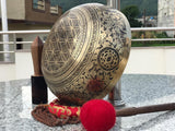 15 Inch Antique Tibetan Singing Bowl with Mallet | Meditation Bowl | Chakra Bowl | Yoga Singing Bowl | Mental Health Gift | Self-Care Gift - FWOSI