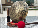 15 Inch Antique Tibetan Singing Bowl with Mallet | Meditation Bowl | Chakra Bowl | Yoga Singing Bowl | Mental Health Gift | Self-Care Gift - FWOSI