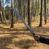 25 Inch Hand forged Machete, Survival Tool, Truck Leaf Spring, Full Tang Knife, Balance water tempered, Sharpen,  Ready to Use - FWOSI