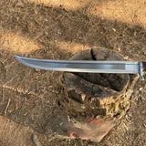 19 Inch Hand forged Sword, Machete Survival Tool, Truck Leaf Spring, Full Tang Knife, Balance water tempered, Sharpen,  Ready to Use - FWOSI