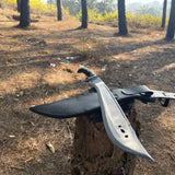 18.5 Inch Hand forged Survival Machete Knife -  Carbon Steel Machete - Outdoor Purpose