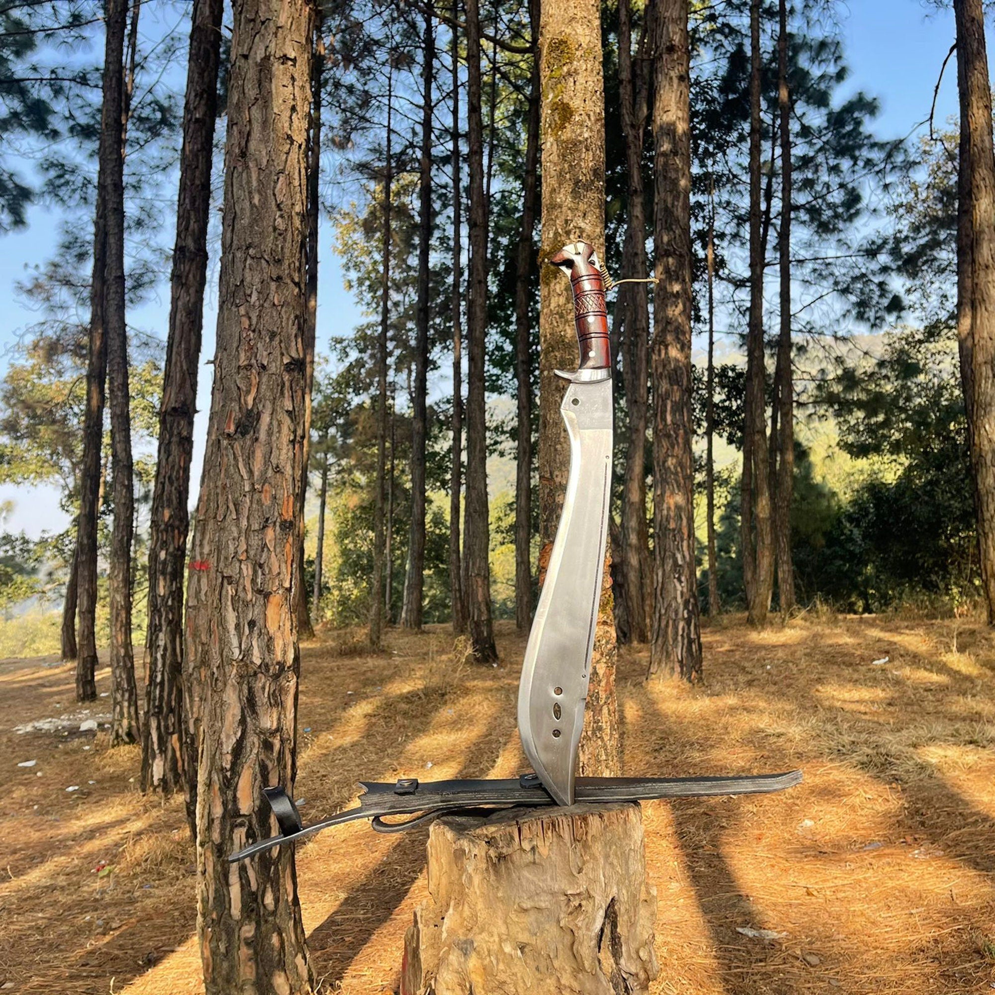 18.5 Inch Hand forged Survival Machete Knife -  Carbon Steel Machete - Outdoor Purpose