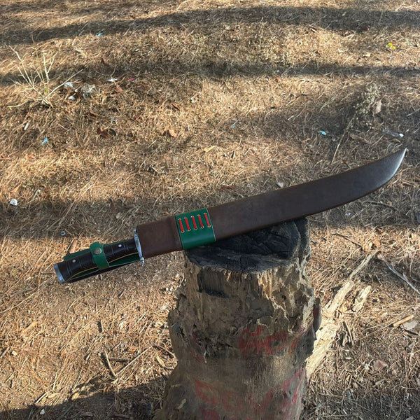 19 Inch Hand forged Sword, Machete Survival Tool, Truck Leaf