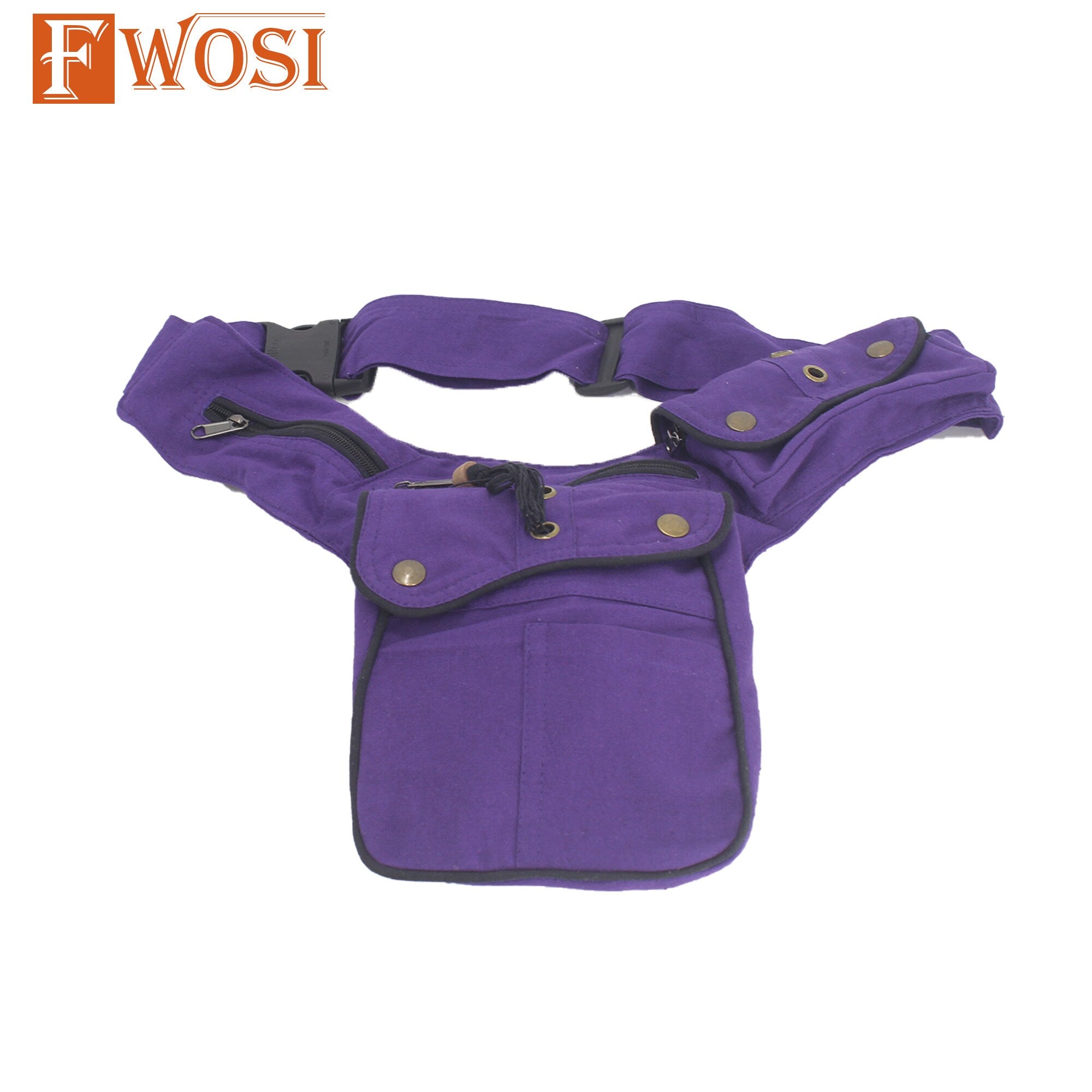 Purple Cotton Fanny Pack - FWOSI