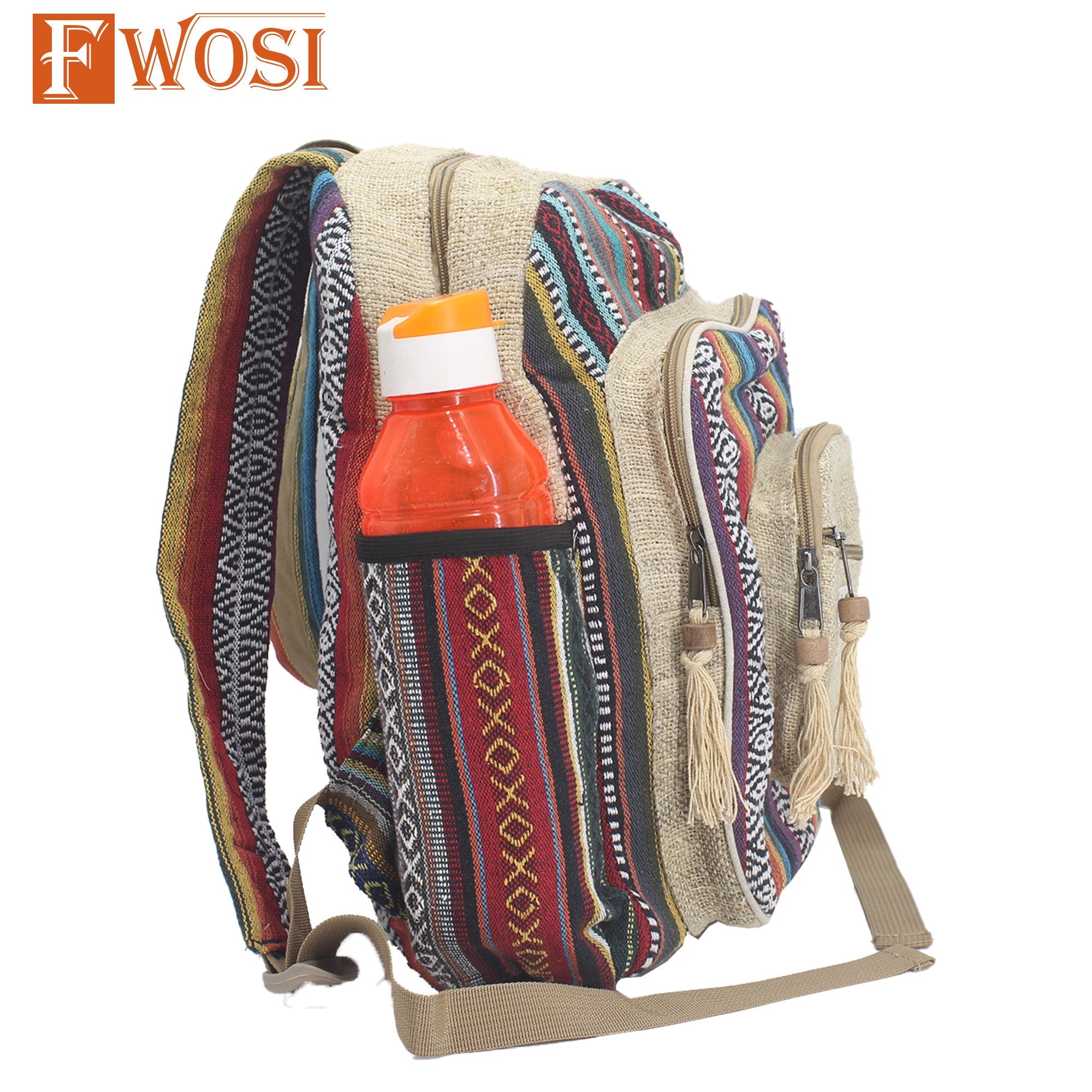 Hemp Hippie Hiking Backpack -FWOSI