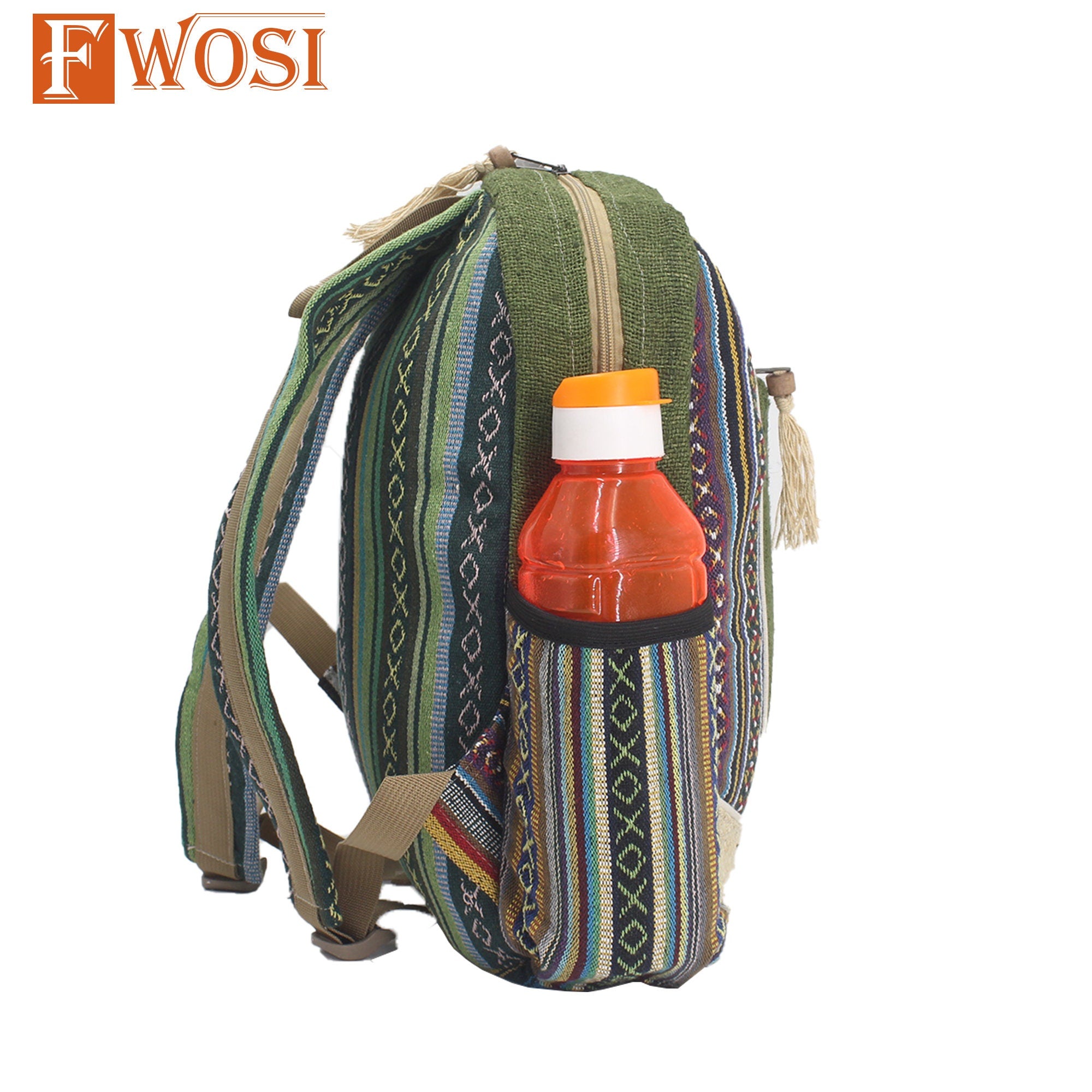 Pure Hemp Hippie Backpack Everyday Bag - FWOSI