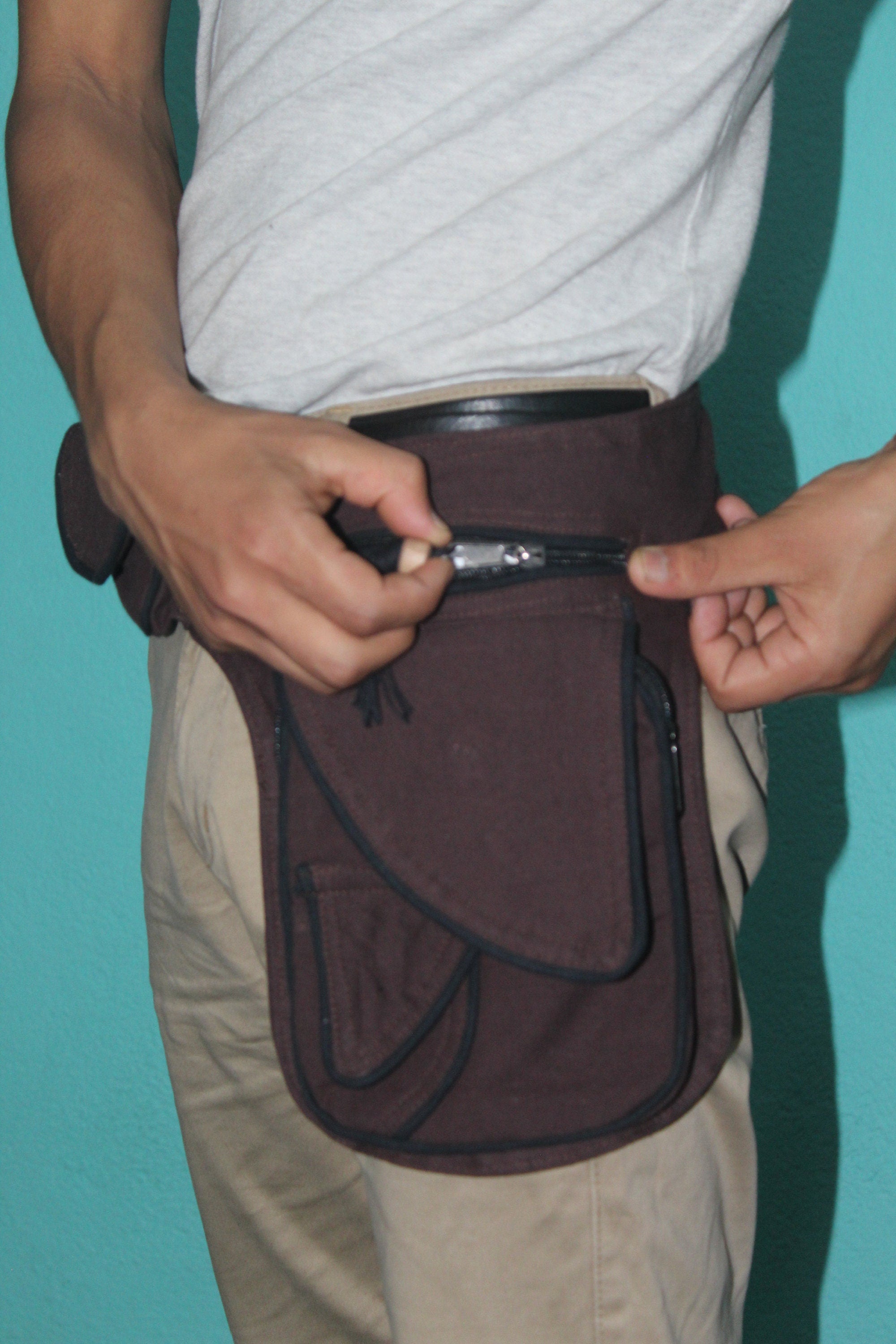 Black Cotton Fanny Pack - FWOSI
