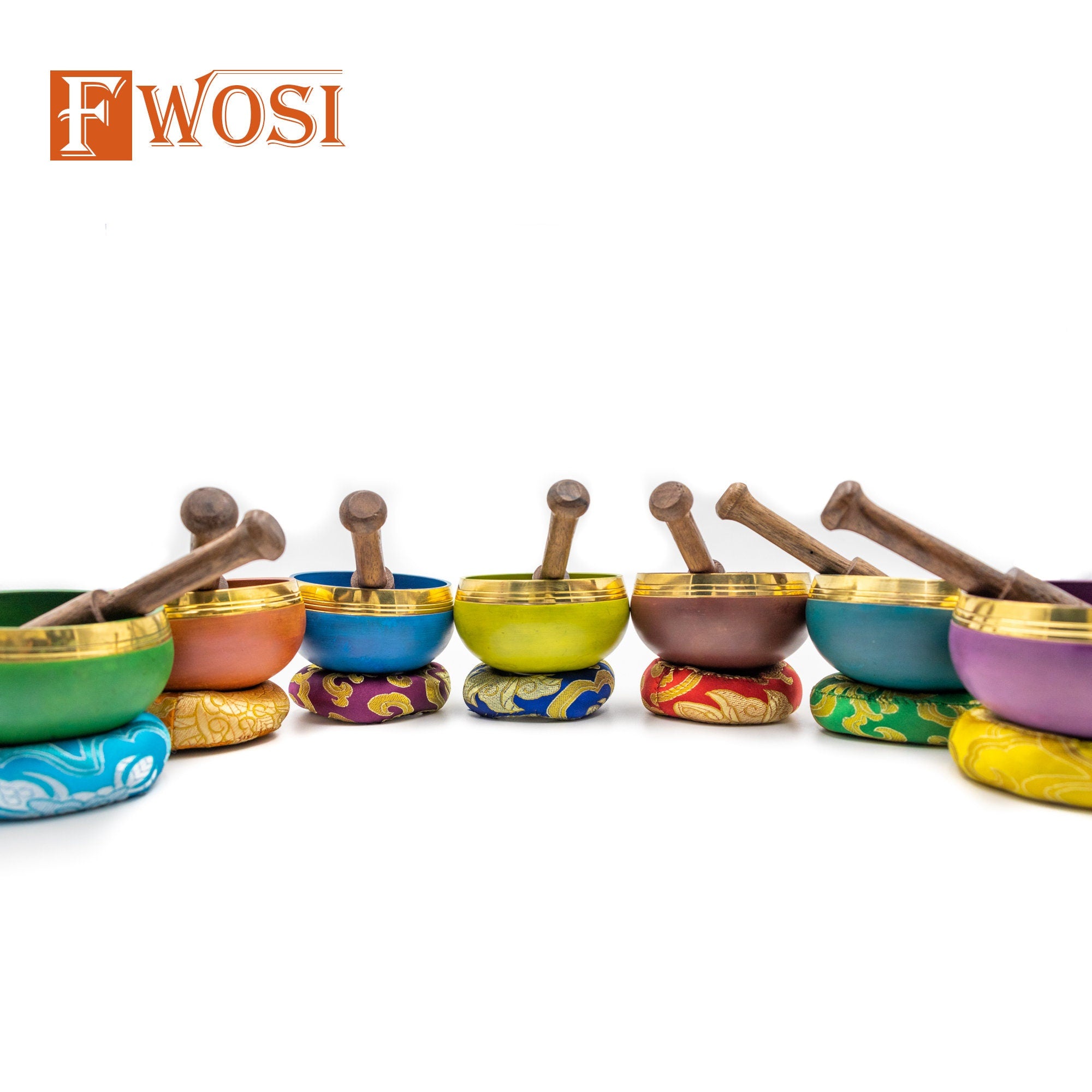 Professional 7 Chakra Healing Singing bowl set | Meditation Bowl | Antique Singing Bowl | Mental Health Gift - FWOSI