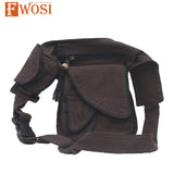 Fwosi Black Cotton Fanny Pack