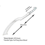 20 inches Blade forged Kopis-Truck Leaf spring, Balance water tempered-Ready to use - FWOSI