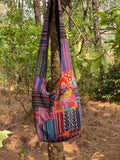 Casual Patchwork Crossbody Bag Artisan-Made Cotton Fabric: Hand-Stitched with Love from Nepal