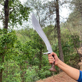 18 Inch Hand forged Machete, Full Tang Knife, Balance water tempered, Sharpen, Survival Tool, Truck Leaf Spring, Ready to Use Kukri Knife - FWOSI