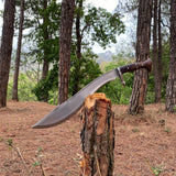 18 Inch Hand-Forged Machete | Decorative Collectible with Rosewood Handle