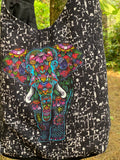 Elephant Print Cotton Shoulder Bag - FWOSI