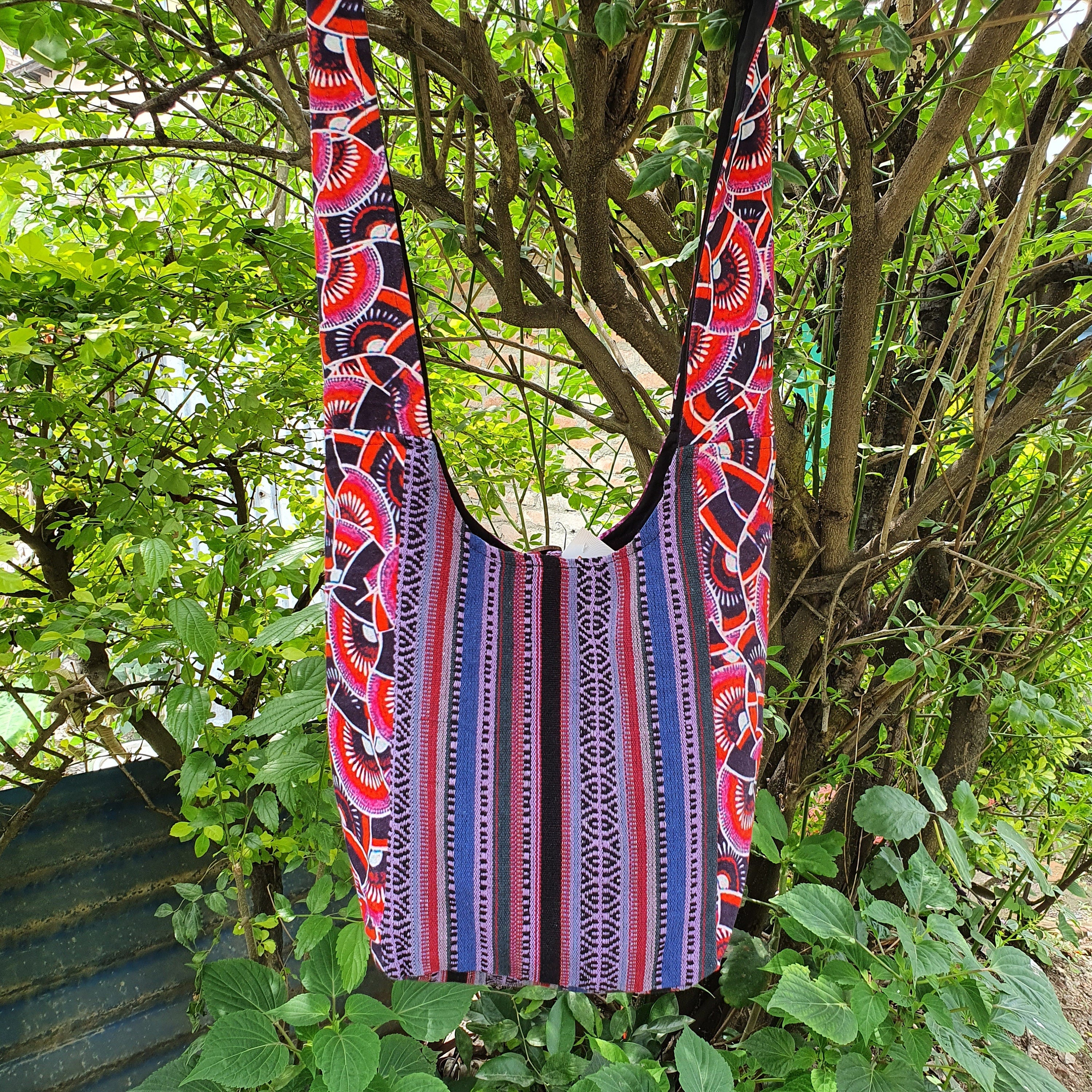 Gheri Stripe Cotton Shoulder Bag - FWOSI