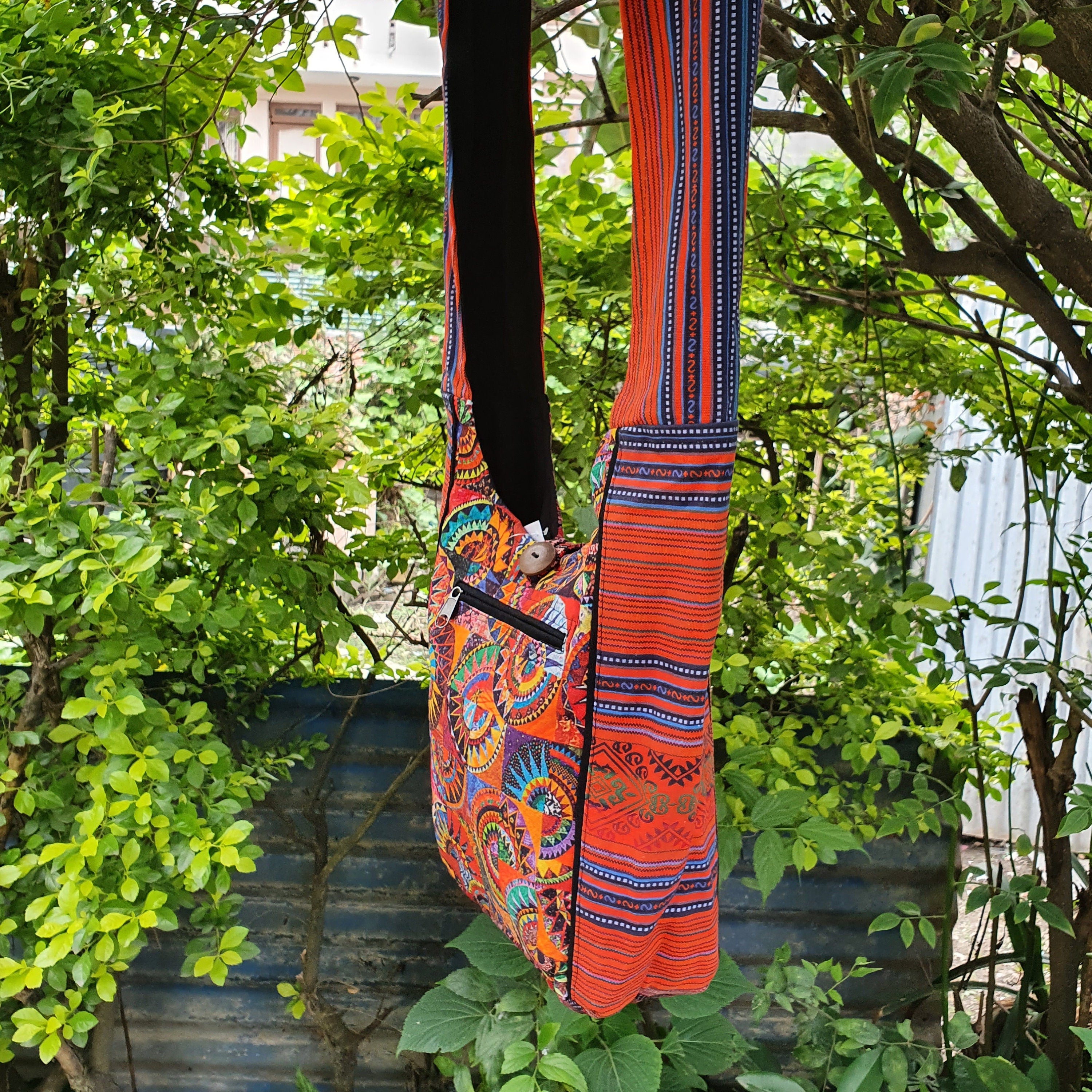 Gheri Stripe Cotton Crossbody Bag - FWOSI