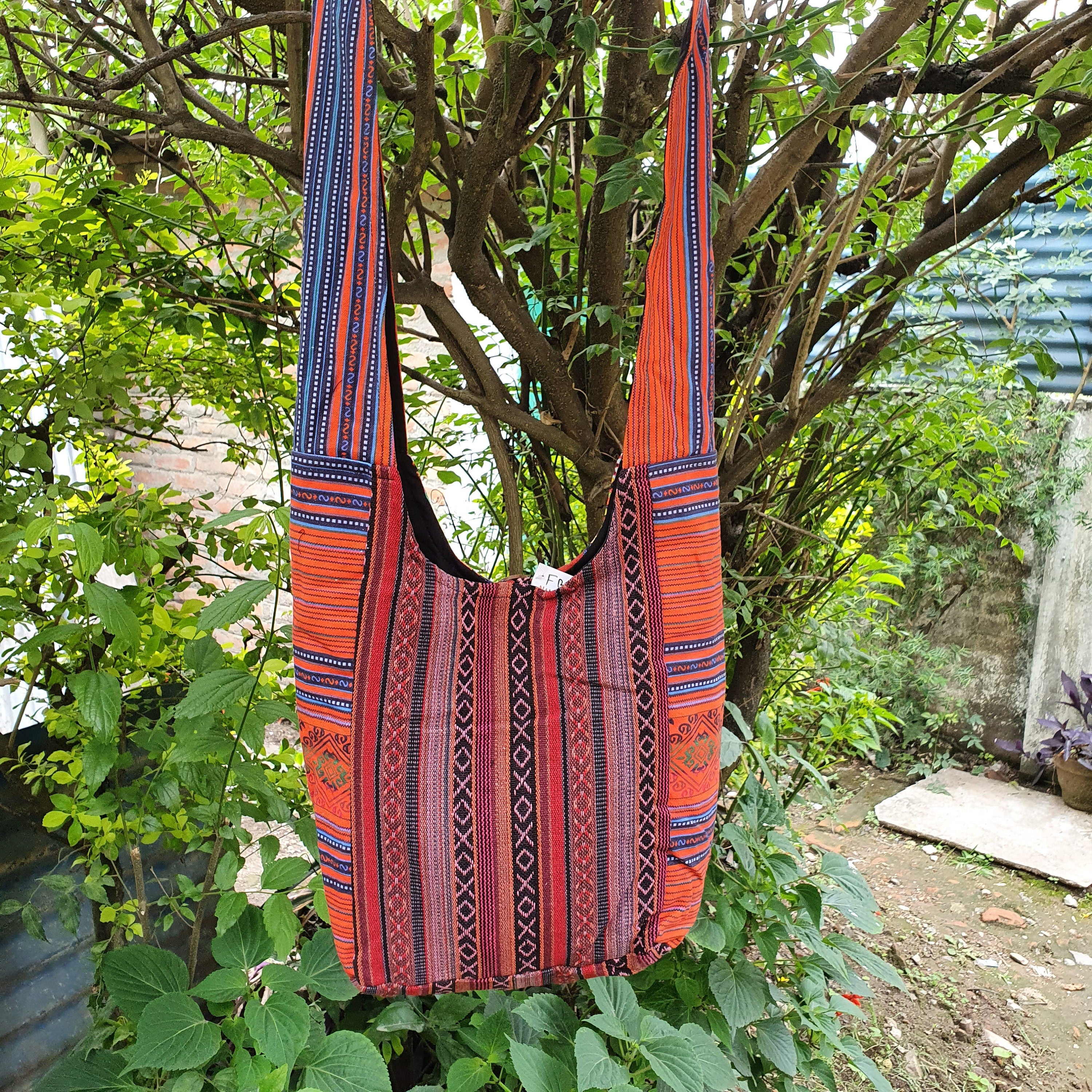 Gheri Stripe Cotton Crossbody Bag - FWOSI