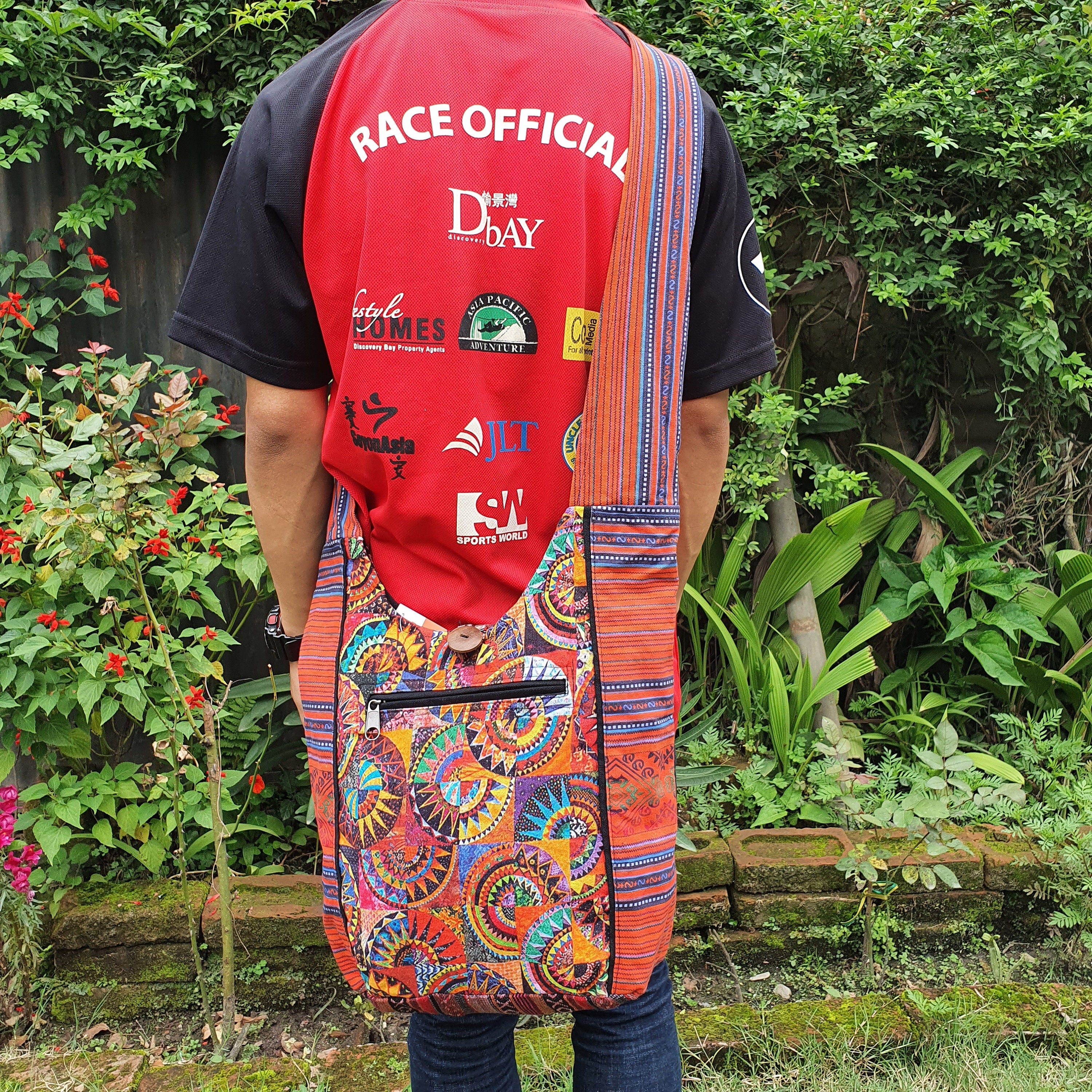 Gheri Stripe Cotton Crossbody Bag - FWOSI