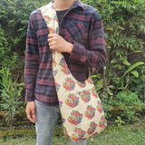 Unisex Cotton Patchwork Shoulder Bag - FWOSI