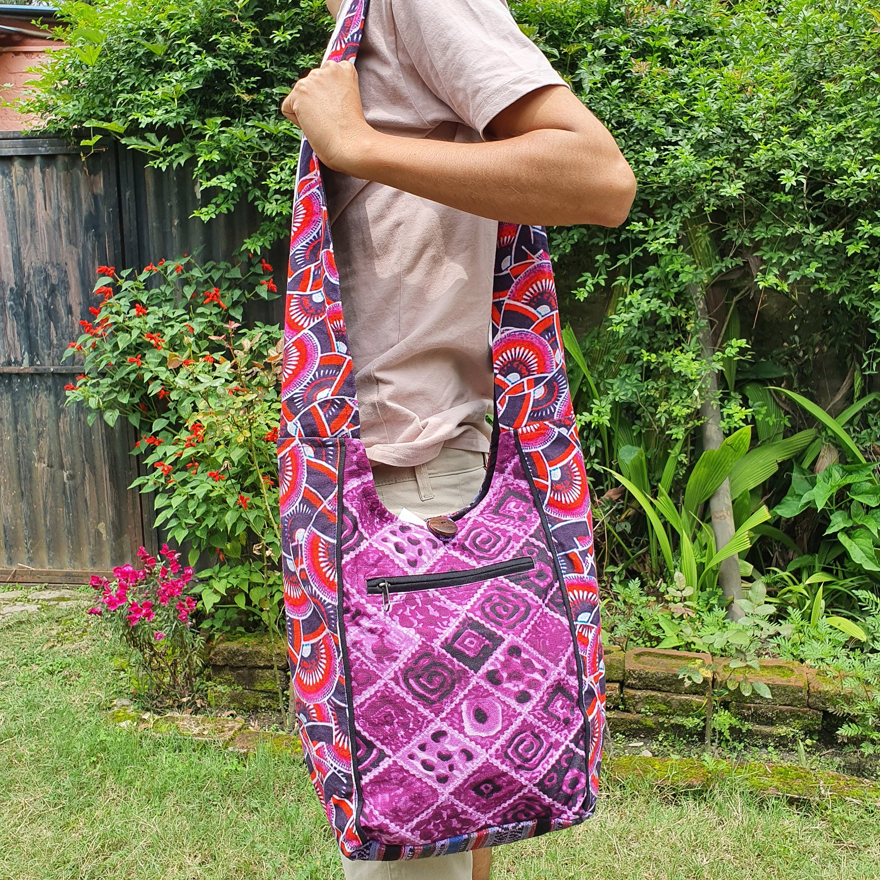 Gheri Stripe Cotton Shoulder Bag - FWOSI