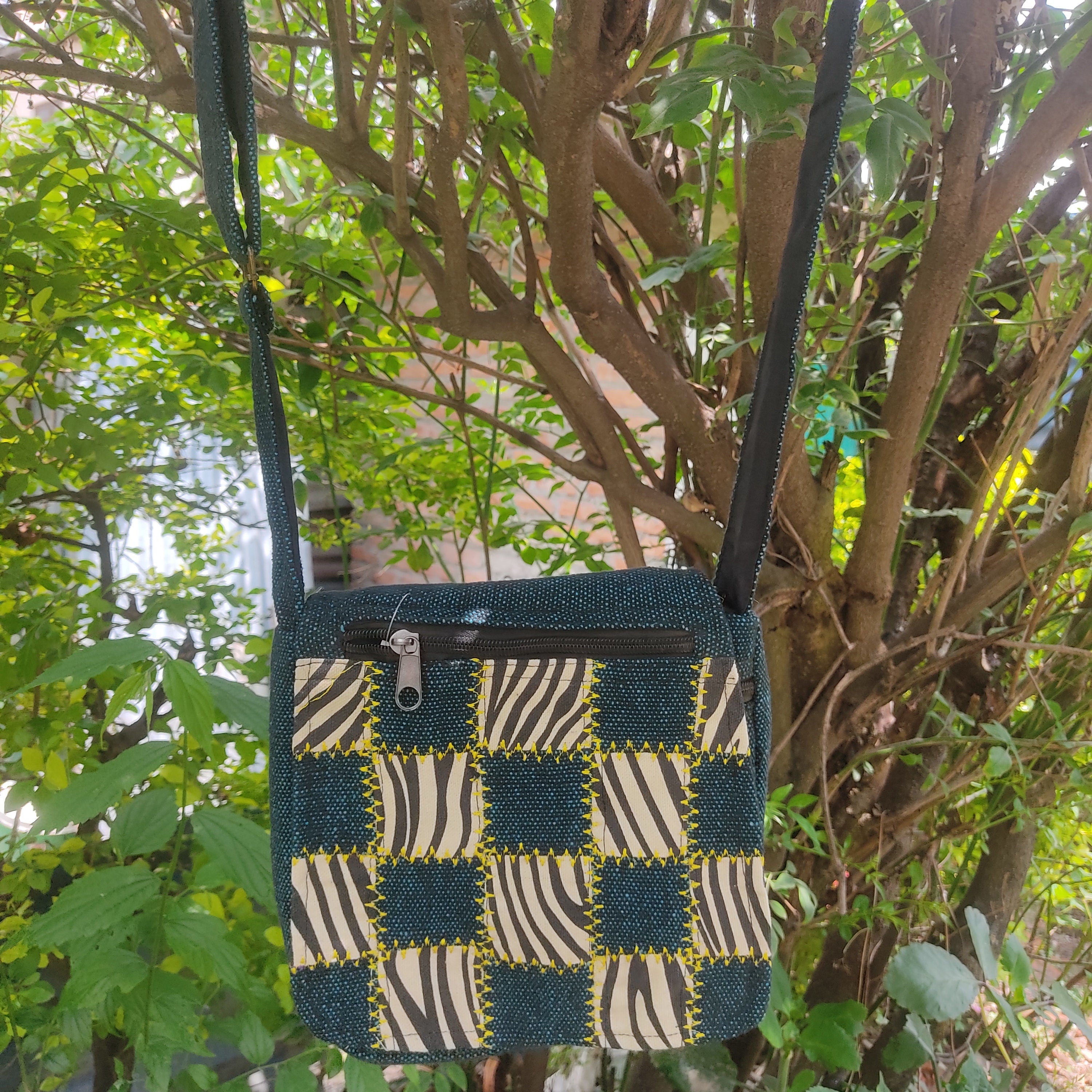 Cotton Patchwork Crossbody Bag - FWOSI