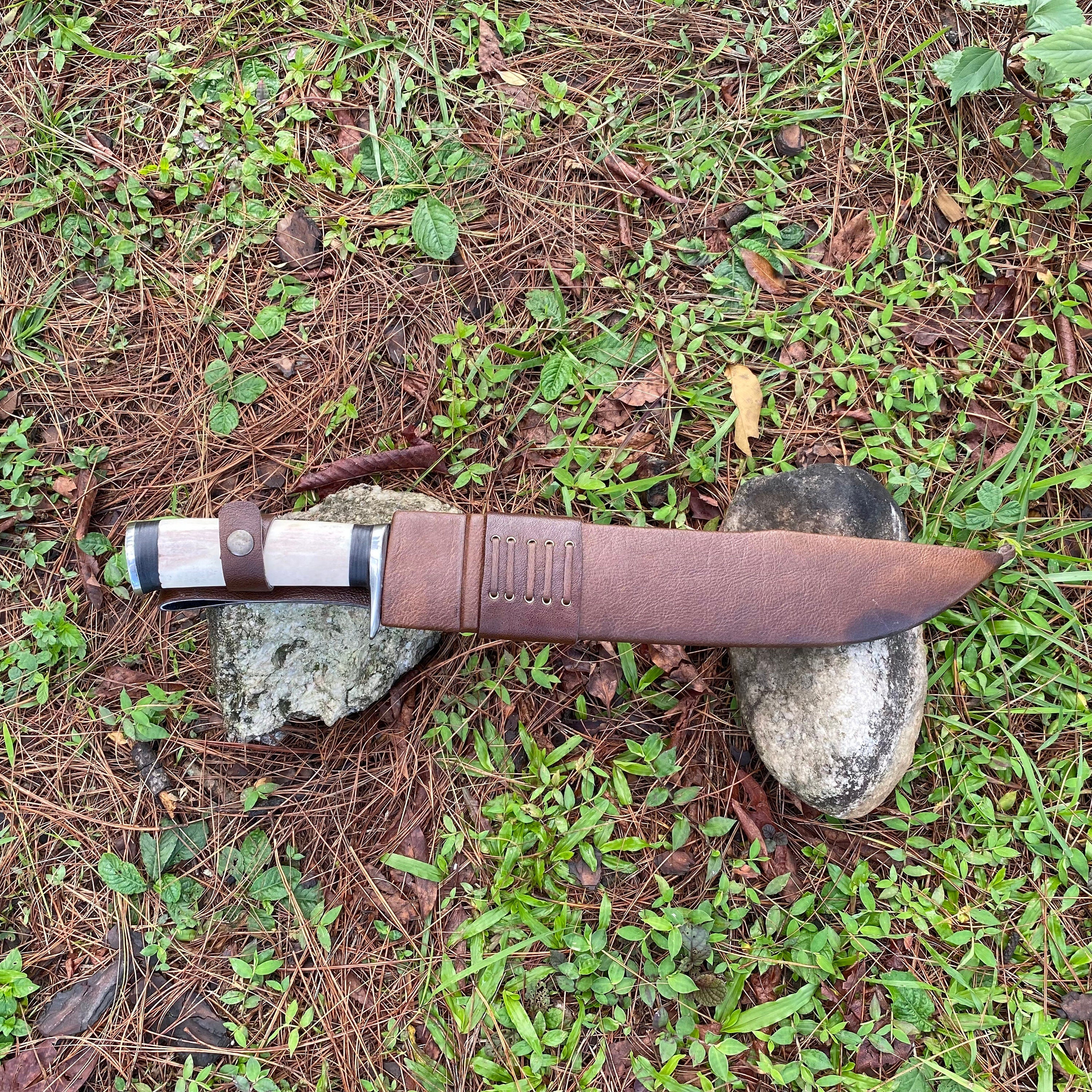 14.5 Inch Hand Forged Machete Kukri Knife | Handmade Tactical Machete Knife | Fixed Blade Gurkha Knife | Ready To Use Kukri Blade