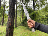 10 Inch Digger knife| Balance oil tempered Knife | Ready to use hand forged knives/Knife | Fixed blade Full Tang Knife