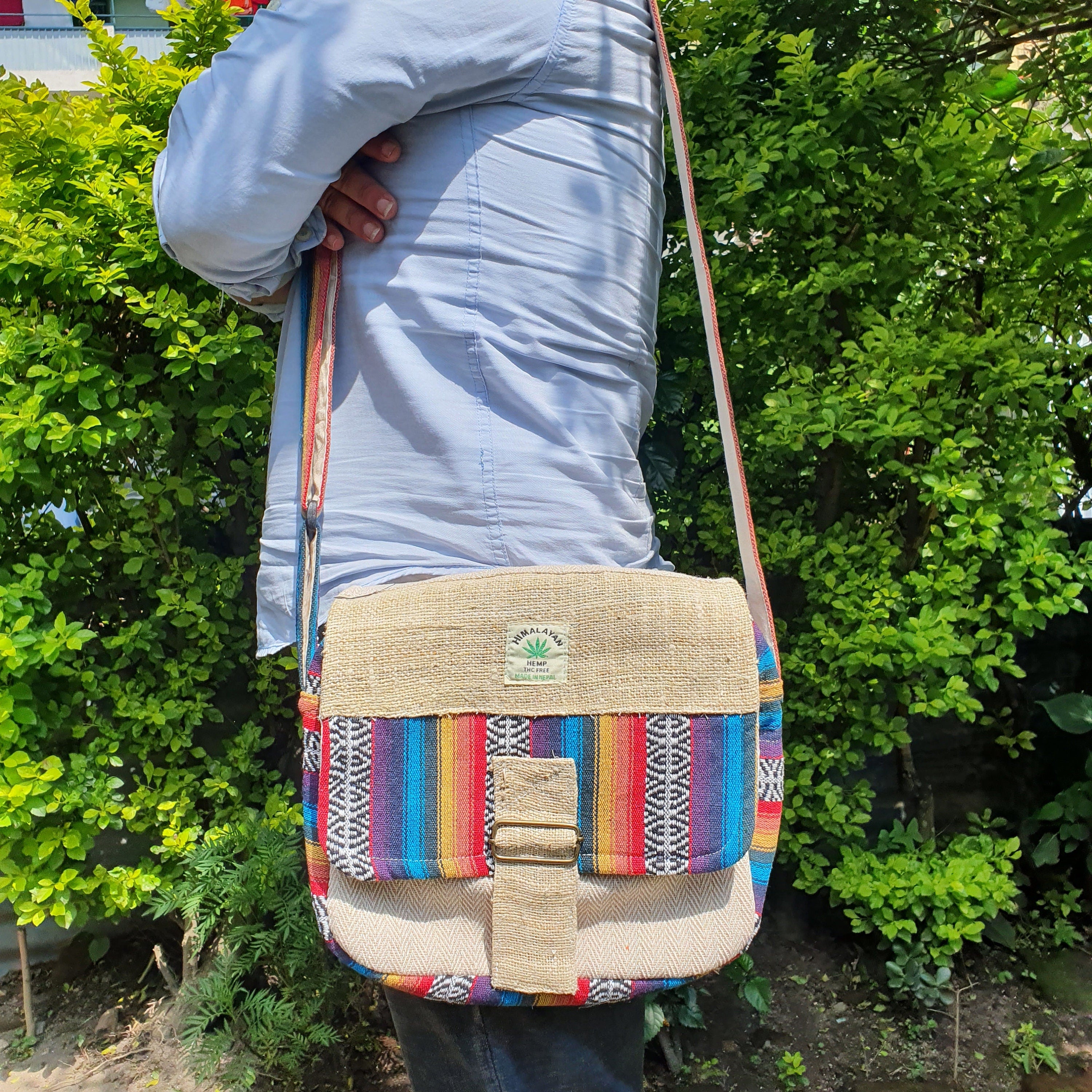 Hemp Hippie Crossbody Messenger Bag - FWOSI