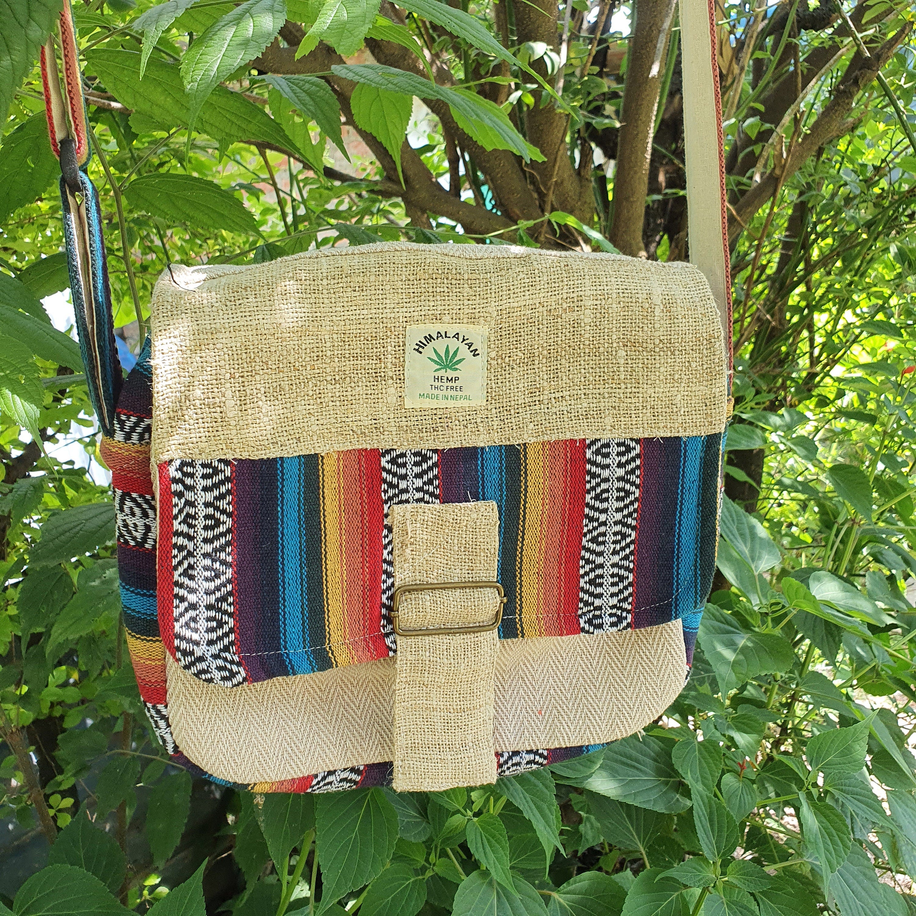 Hemp Hippie Crossbody Messenger Bag - FWOSI