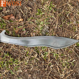 Hand Forged kukri Machete, 15.5" Blade Bowie knife, Jeep Leaf Spring, Balance water tempered, full tang-Sharpen, Ready to use